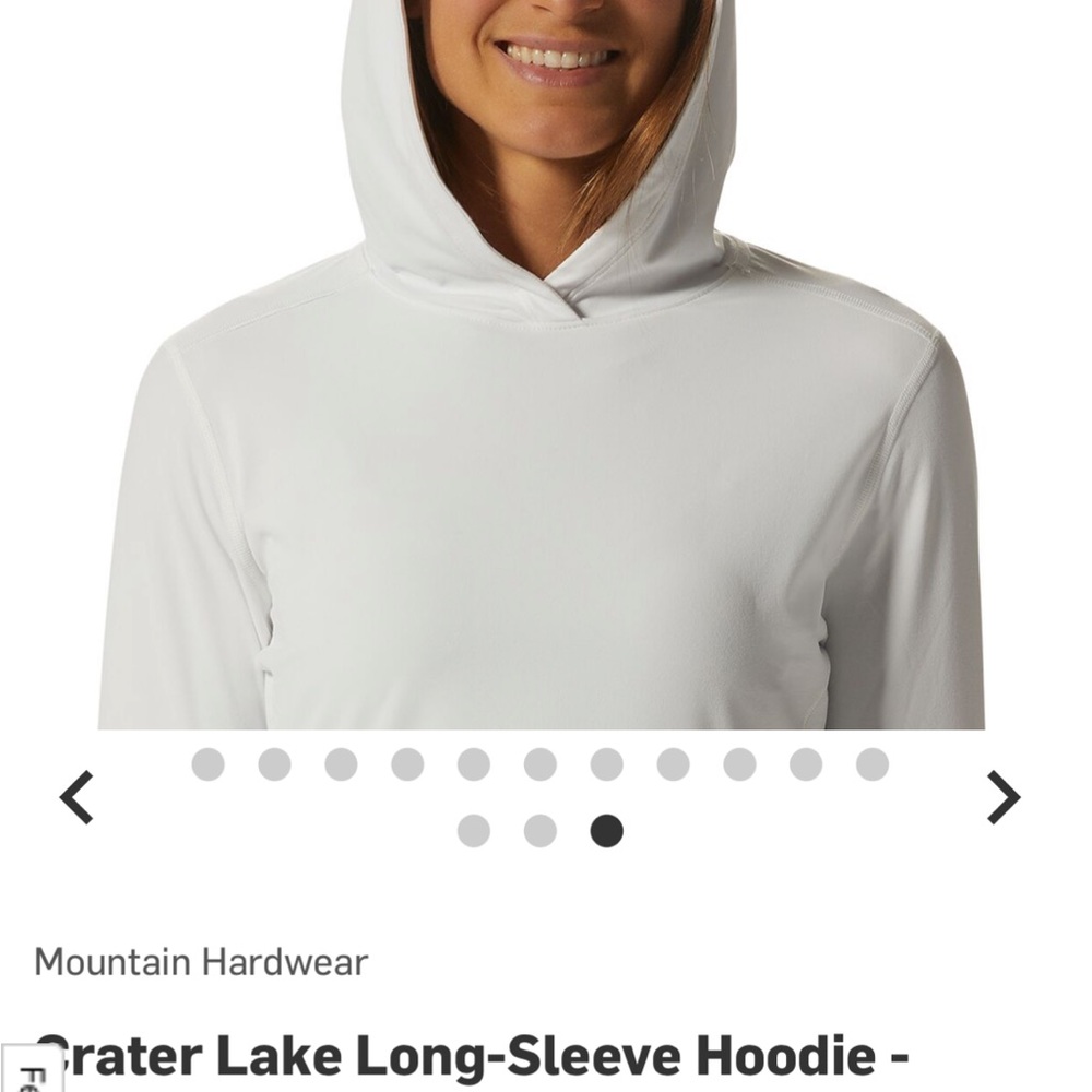 Mountain Hardwear Crater Lake long sleeve lightweight hoodie/sun shirt - Picture 11 of 11